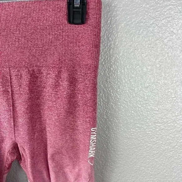 GYMSHARK Women’s M Pink Ombré Seamless High Rise Compression Leggings Pants - Picture 5 of 10
